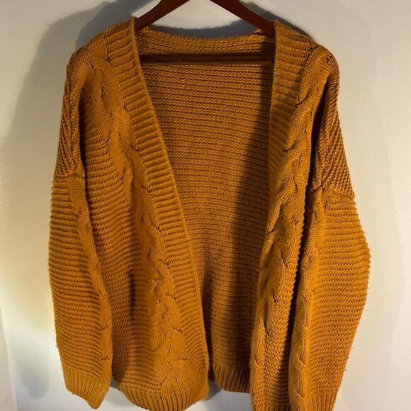 Y2k Vintage Open Oversize Cardigan Art teacher light academia grunge L - Picture 4 of 10